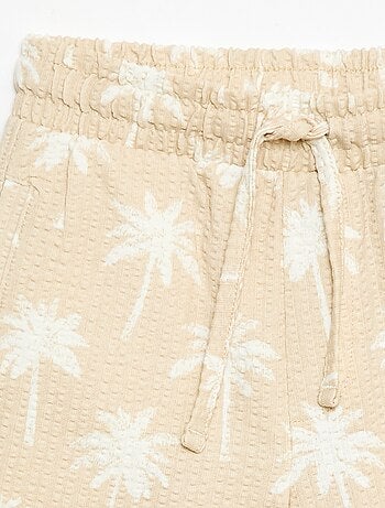 Short à taille élastiquée en coton