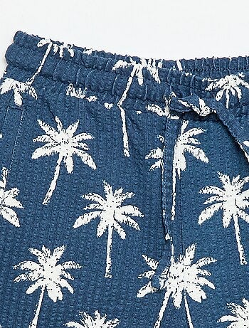 Short à taille élastiquée en coton