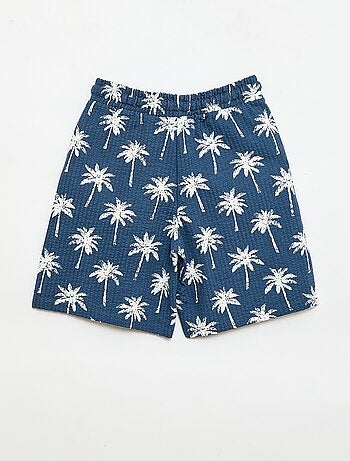 Short à taille élastiquée en coton