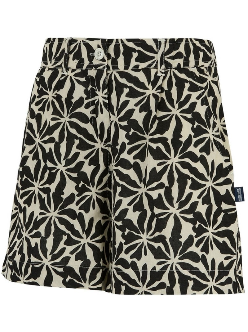 Short à taille élastiquée motif/style floral sabelle - regatta Beige - Kiabi