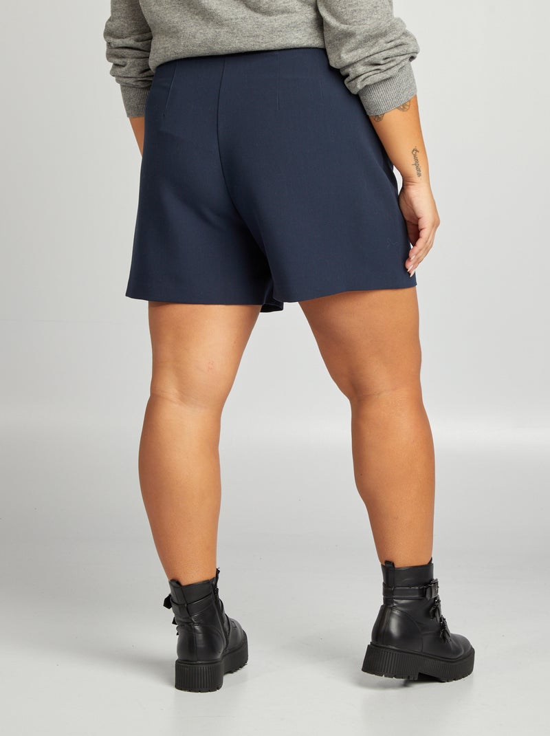 Short à taille haute BLEU - Kiabi