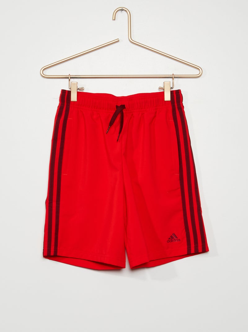 Short 'adidas' en microfibre rouge - Kiabi