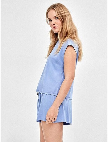 Short ajustable à la taille en tissu extra doux