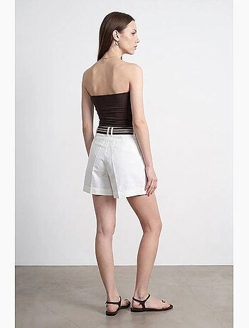 Short ample à taille haute avec ceinture dilvin
