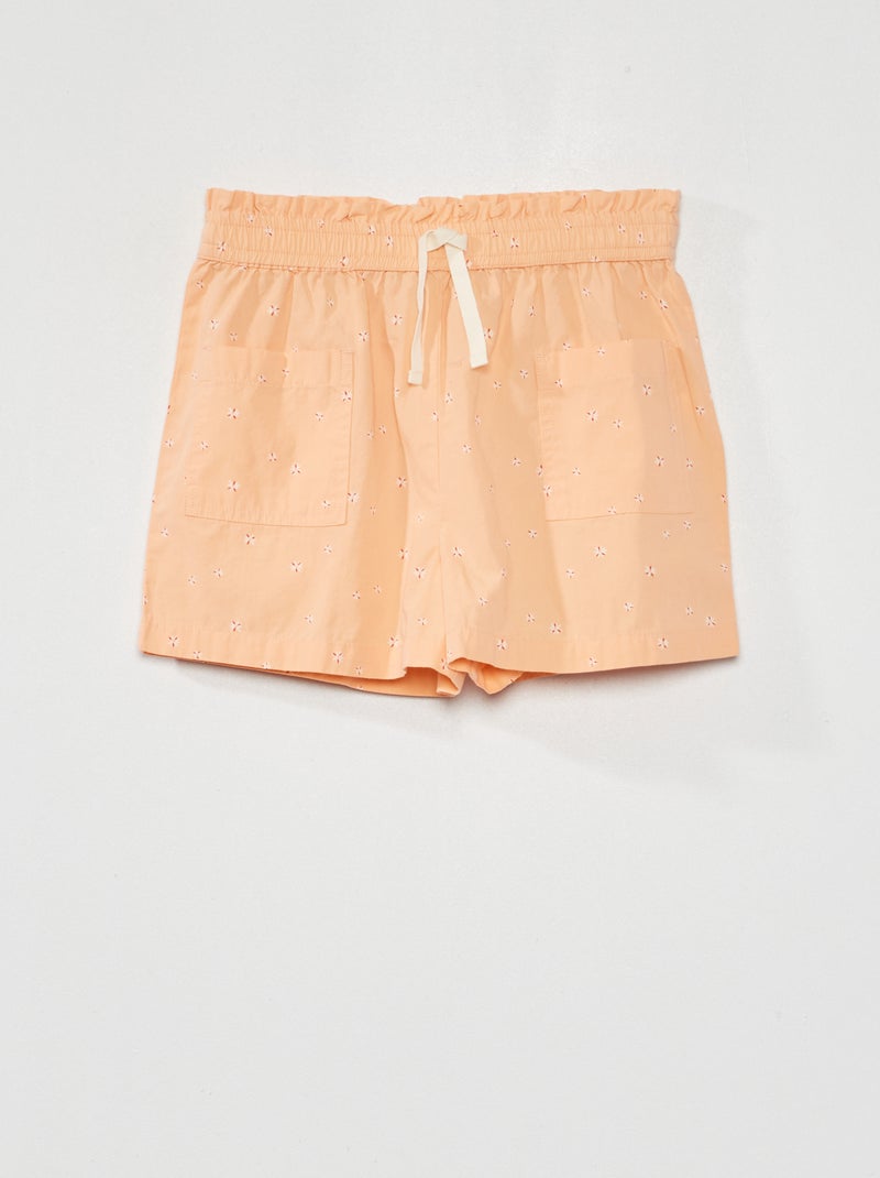 Short ample en coton Corail - Kiabi