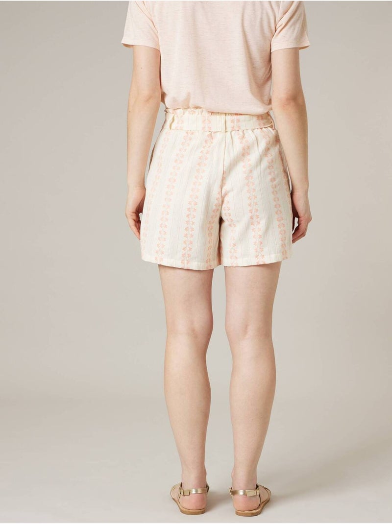 Short ample femme en 100% coton 'Deeluxe' Orange corail - Kiabi