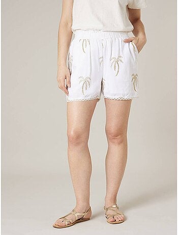 Short ample femme en lin 'Deeluxe'