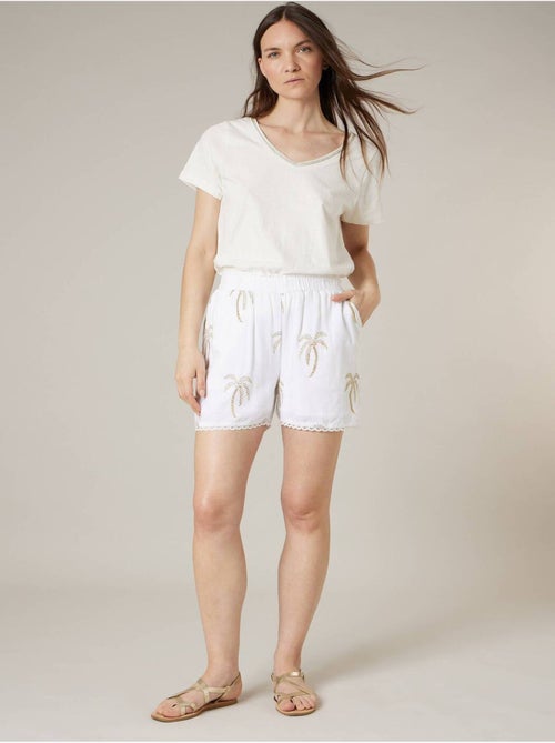 Short ample femme en lin 'Deeluxe' - Kiabi