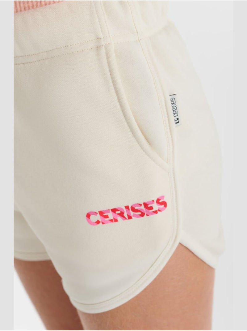 Short ANTONGI 'Le Temps Des Cerises' Beige - Kiabi