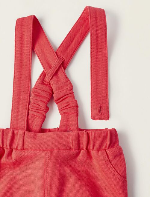 Short à Bretelles Bébé Garçon Volunboy - 3 Pièces Lin/Coton | Avec Nœud Papillon - Look Élégant Été