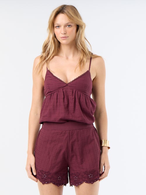 Short avec broderies et sequins miroir - Kiabi