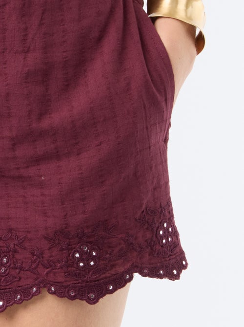 Short avec broderies et sequins miroir - Kiabi
