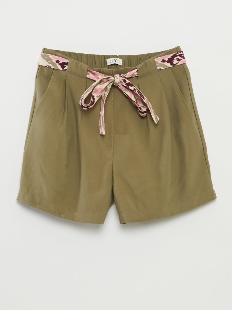 Short avec ceinture contrastée 'JDY' VERT - Kiabi
