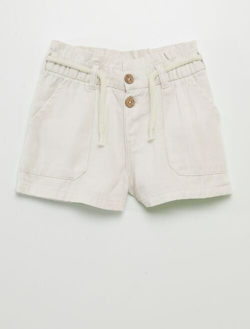 Short avec ceinture en corde - Kiabi