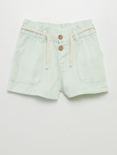 Short avec ceinture en corde - Kiabi