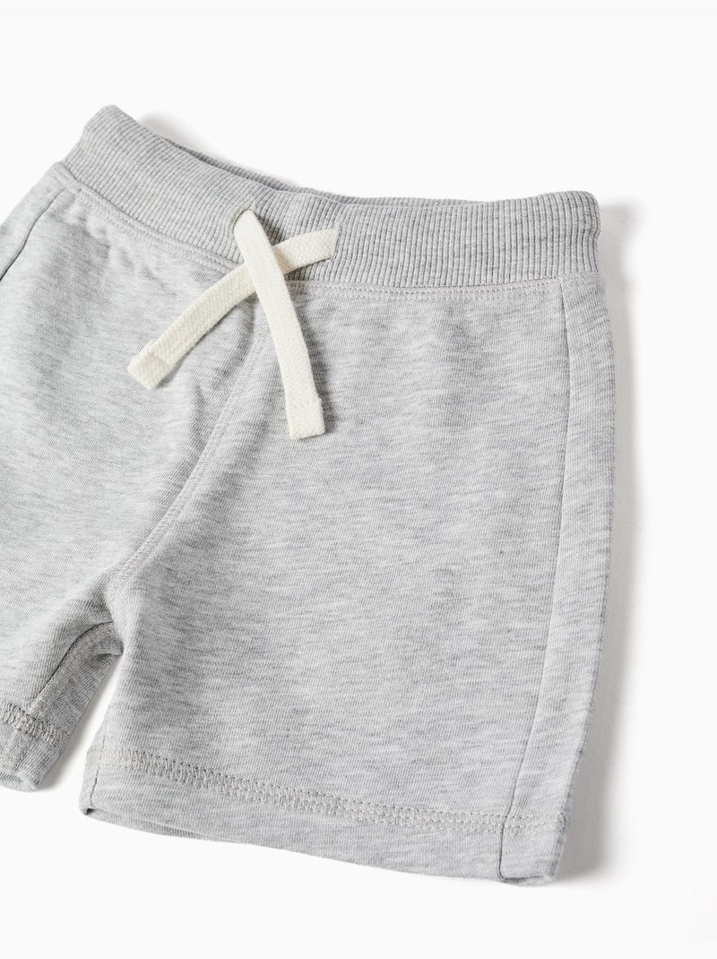 Short avec cordon de serrage Gris clair - Kiabi