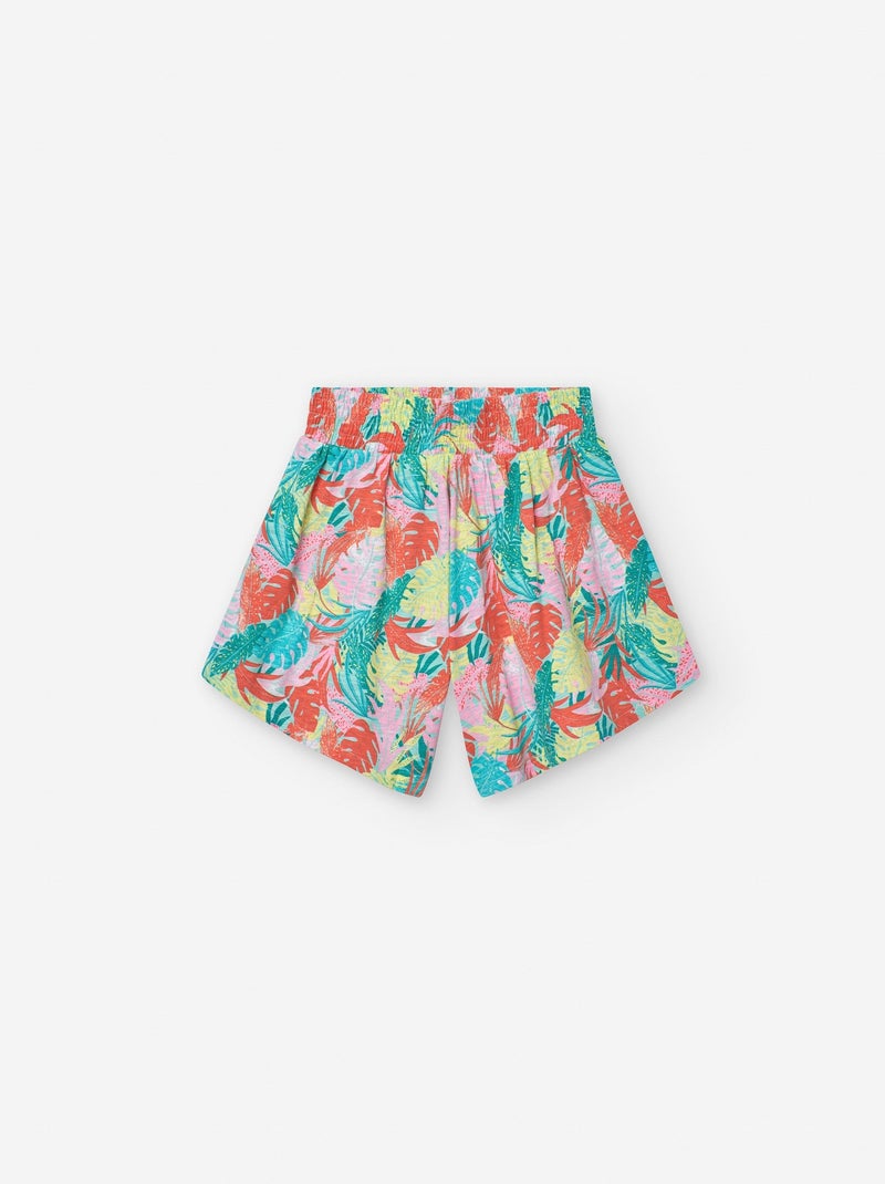 Short avec Motif de Feuilles Bleu clair - Kiabi