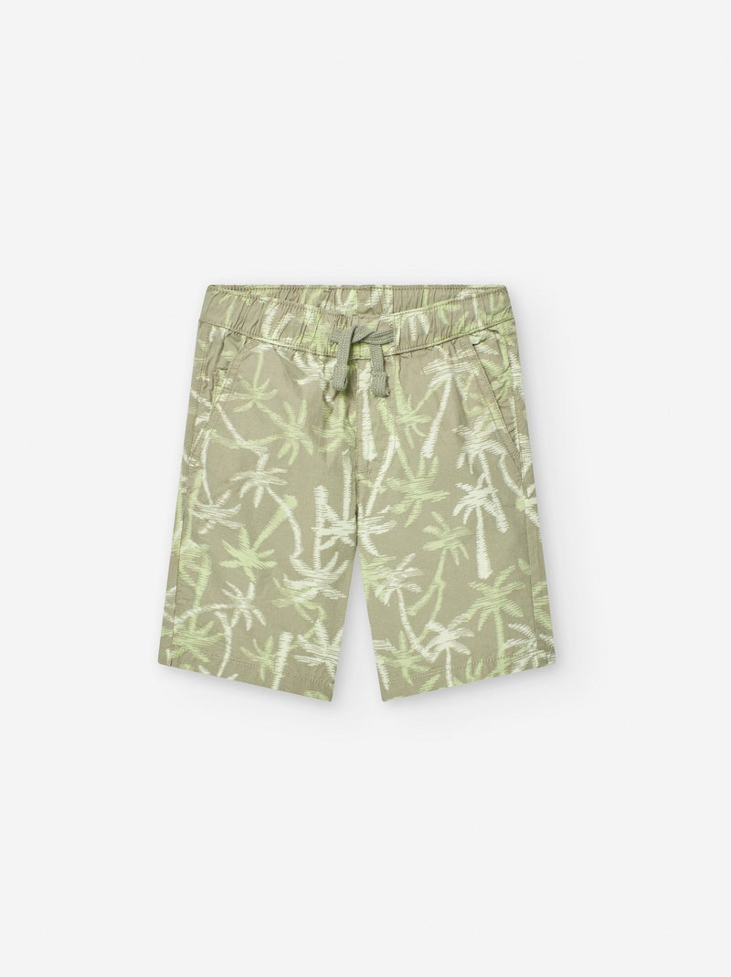 Short avec Motif de Palmiers Vert clair - Kiabi