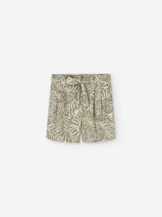 Short avec Motif et Ceinture Intégrée