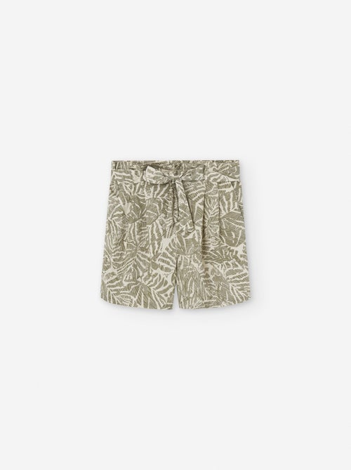 Short avec Motif et Ceinture Intégrée - Kiabi