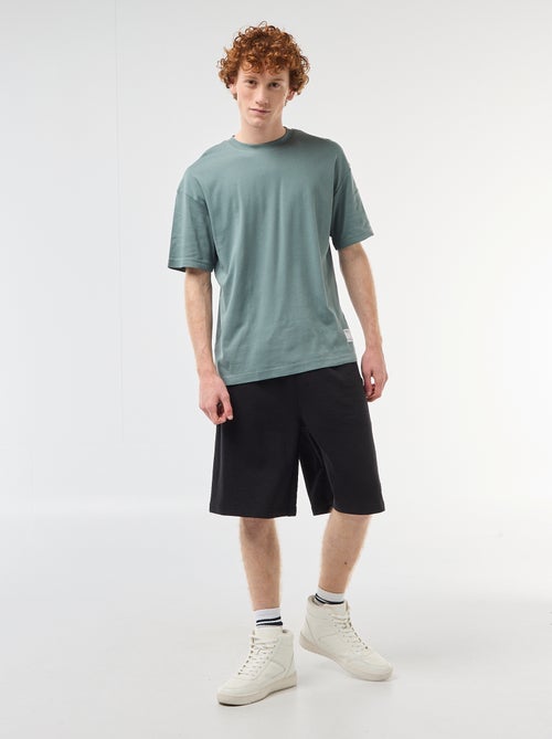 Short avec patch en coton uni - Kiabi Short avec patch en coton uni - Kiabi