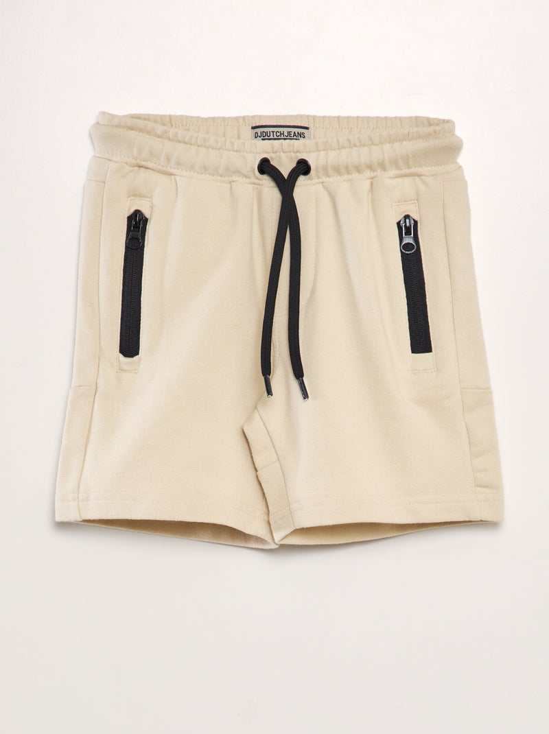 Short avec poches zippées Beige - Kiabi