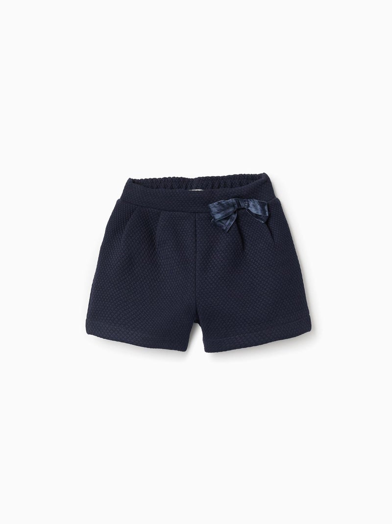 Short avec Texture Bleu foncé - Kiabi