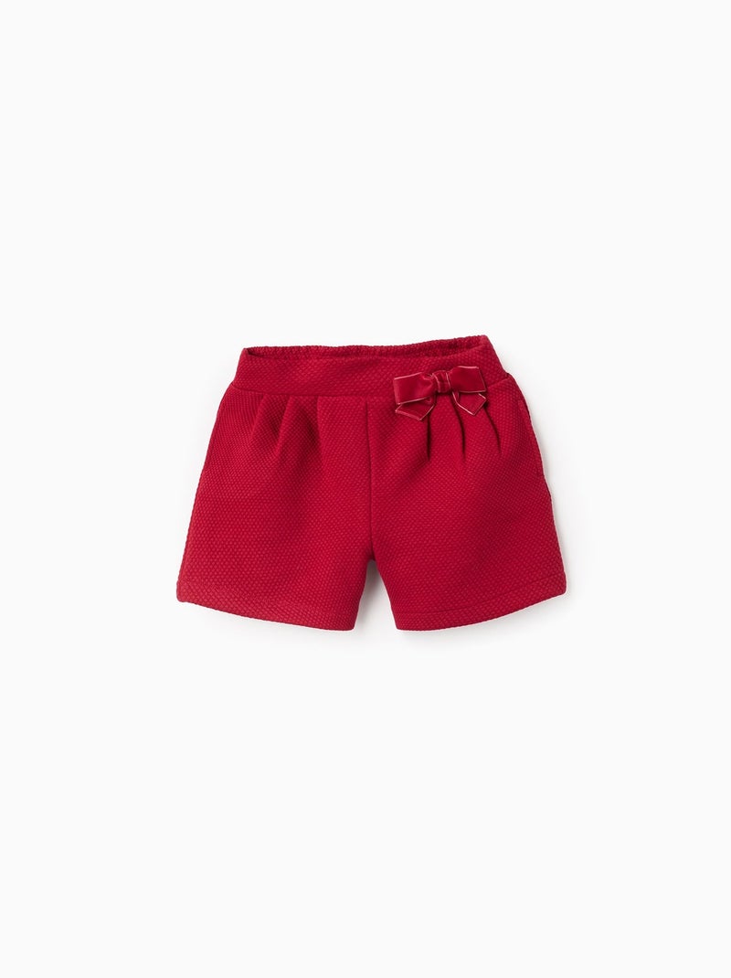 Short avec Texture Rouge foncé - Kiabi