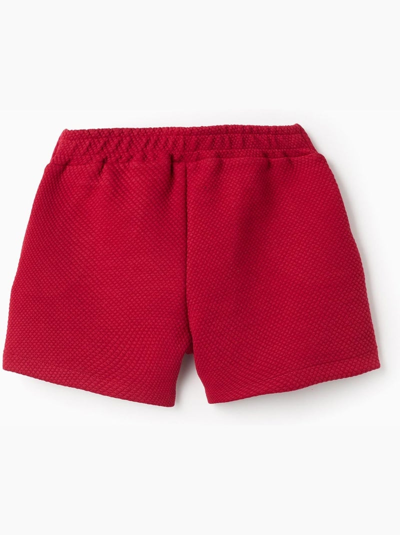Short avec Texture Rouge foncé - Kiabi