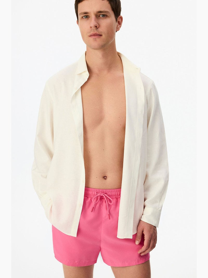 Short basique homme penti Rose fluo/Solinotes - Kiabi
