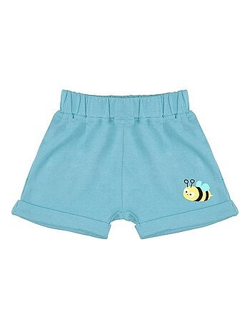 Short Bébé Bleu en Coton Bio