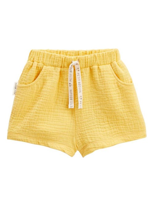 Short bébé en gaze de coton Petit Envahisseur - Kiabi