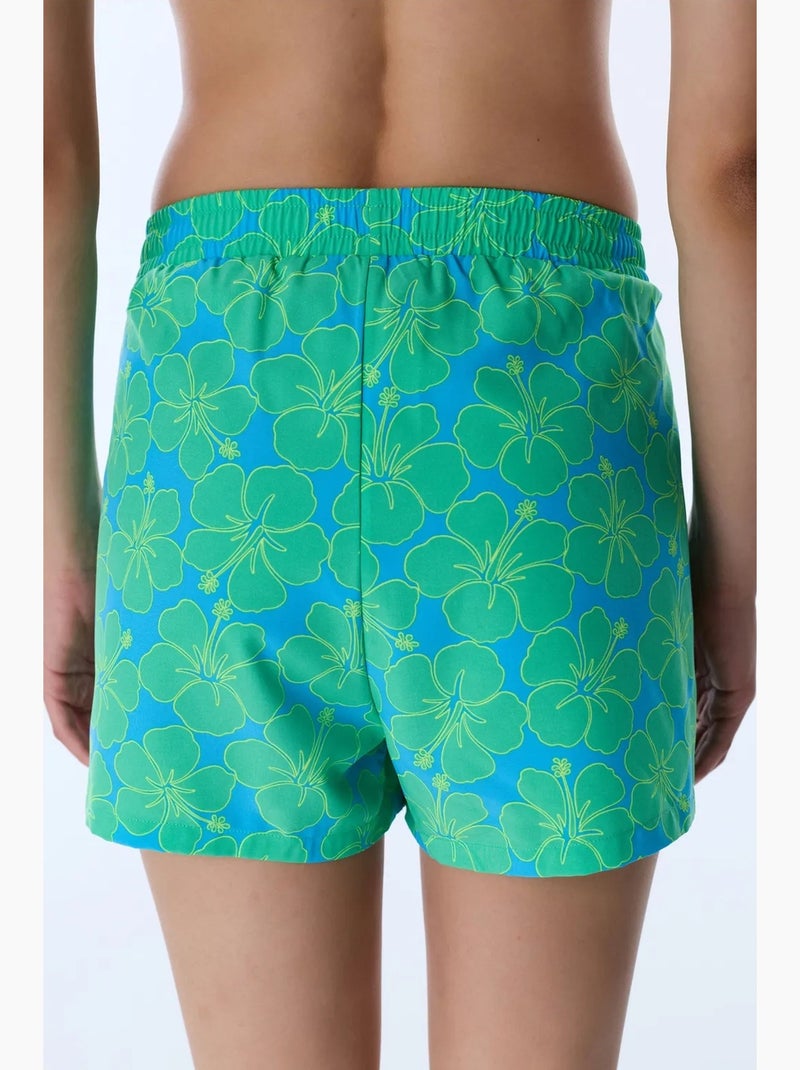 Short beralis à fleurs marines penti Bleu Vert - Kiabi