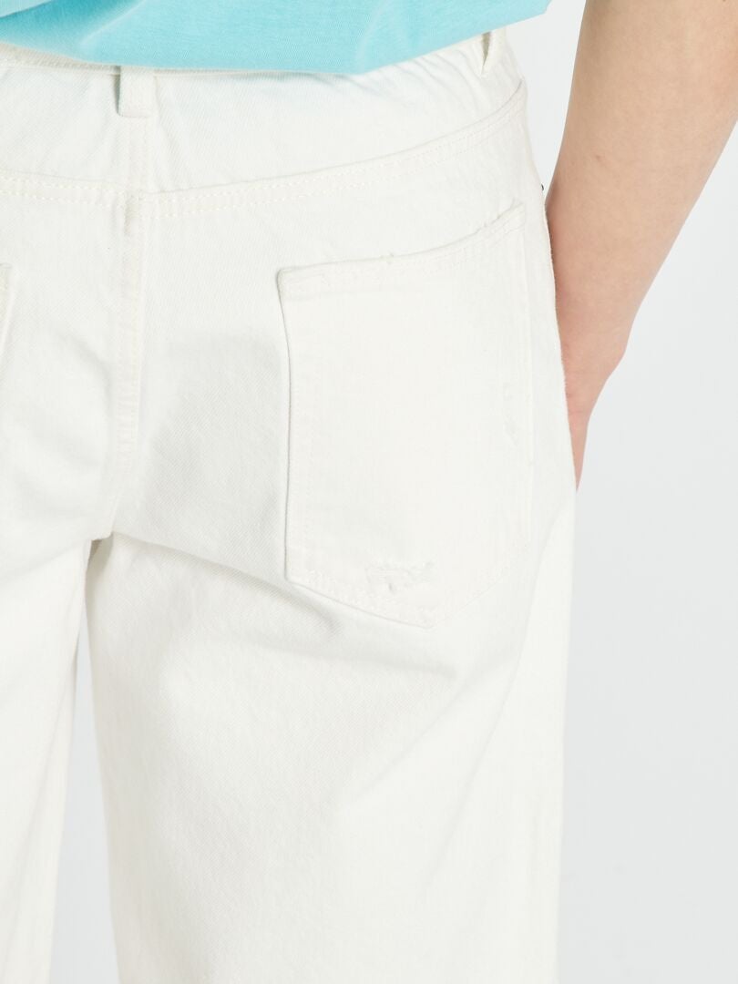 Short bermuda en denim Blanc - Kiabi