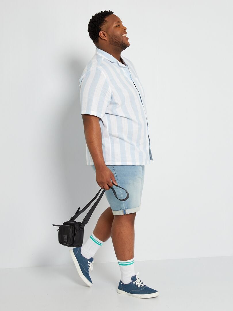 Short bermuda en denim Bleu clair - Kiabi