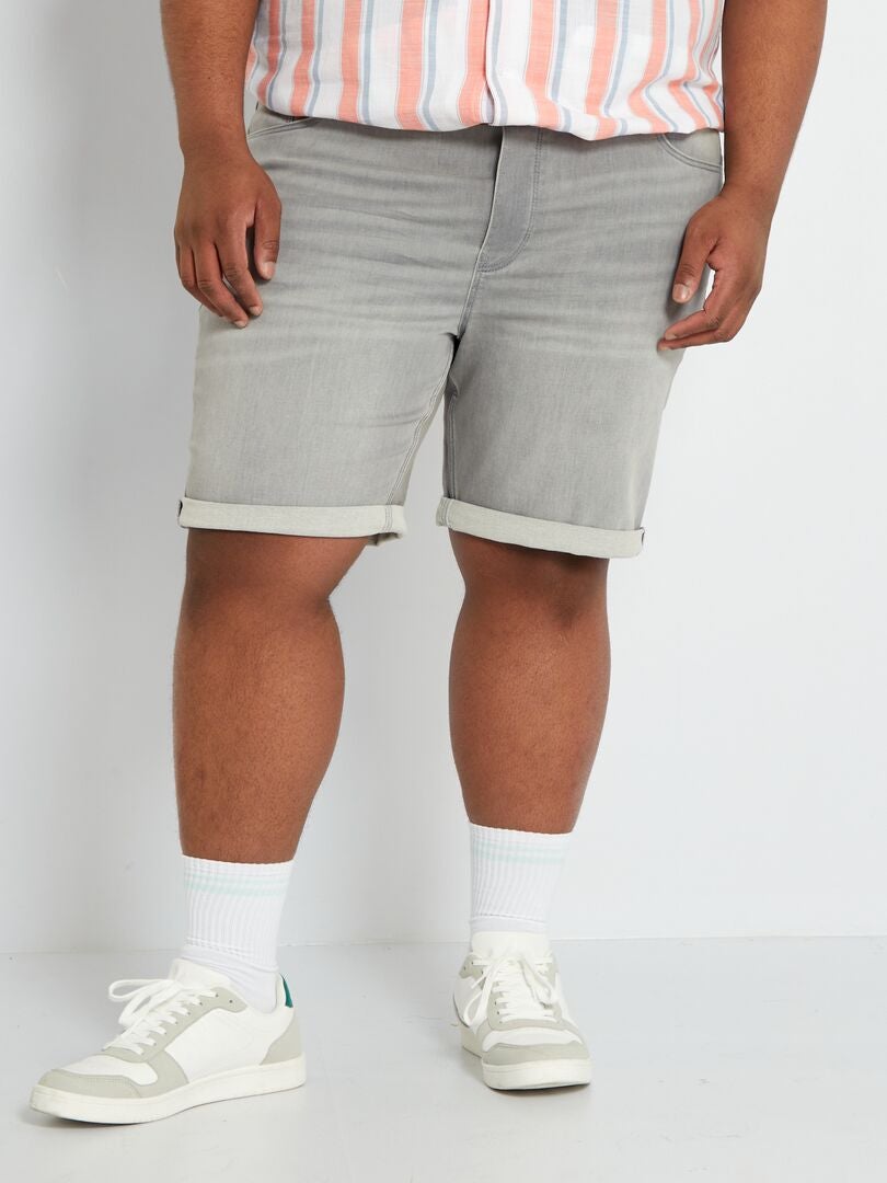 Short bermuda en denim Gris - Kiabi