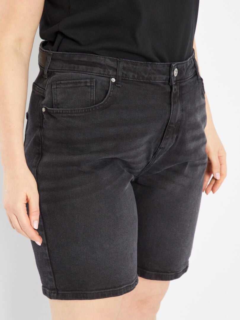 Short bermuda en jean - 5 poches Noir - Kiabi