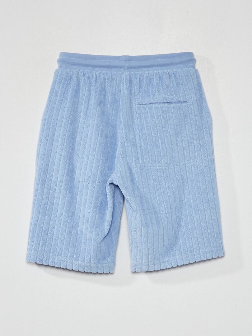 Short bermuda en maille éponge Bleu - Kiabi