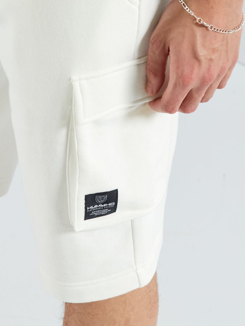 Short bermuda en molleton - 4 poches Blanc - Kiabi
