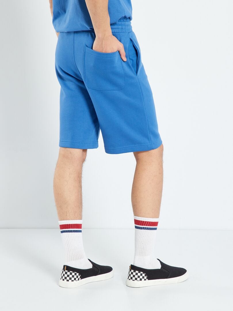 Short bermuda en molleton bleu - Kiabi