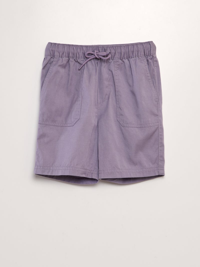 Short bermuda en tencel Mauve - Kiabi