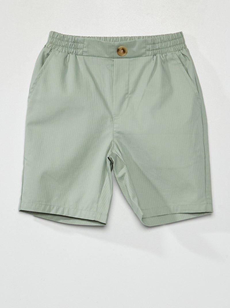 Short bermuda rayé Vert - Kiabi