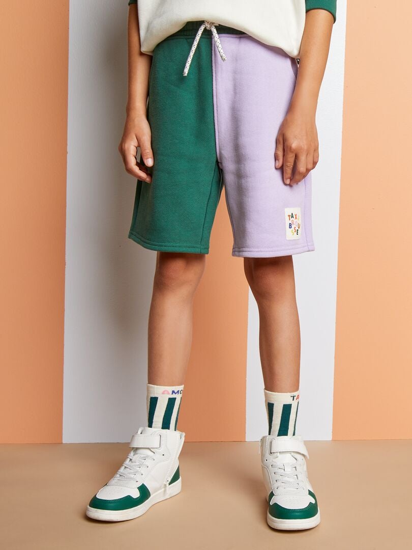 Short bicolore X Taxi Brousse Rose/vert - Kiabi