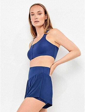 Short bleu avec des shorts à l'intérieur
