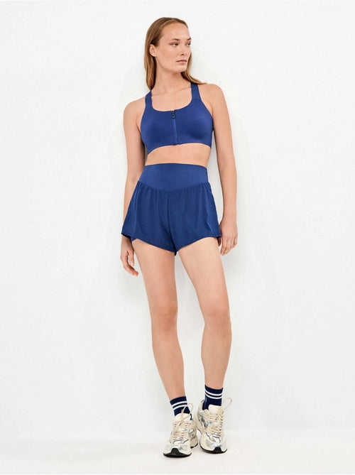 Short bleu avec des shorts à l'intérieur - Kiabi Short bleu avec des shorts à l'intérieur - Kiabi