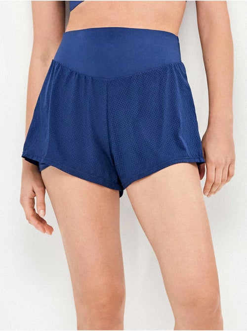Short bleu avec des shorts à l'intérieur - Kiabi Short bleu avec des shorts à l'intérieur - Kiabi