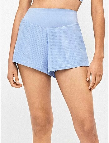 Short bleu avec des shorts à l'intérieur
