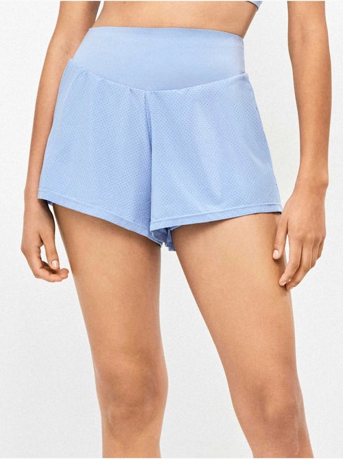 Short bleu avec des shorts à l'intérieur - Kiabi Short bleu avec des shorts à l'intérieur - Kiabi