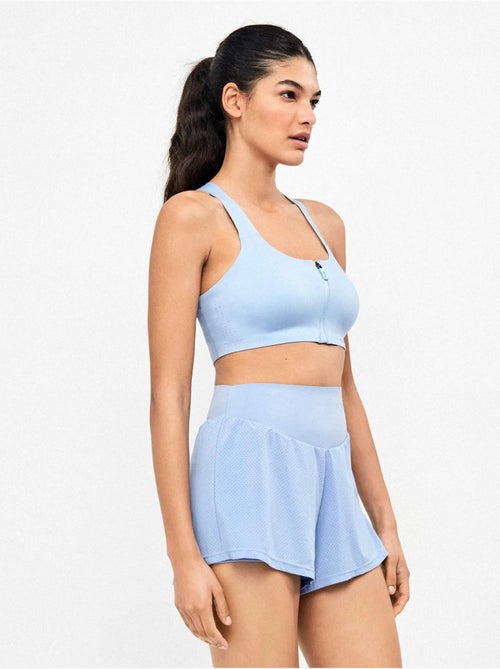 Short bleu avec des shorts à l'intérieur - Kiabi Short bleu avec des shorts à l'intérieur - Kiabi