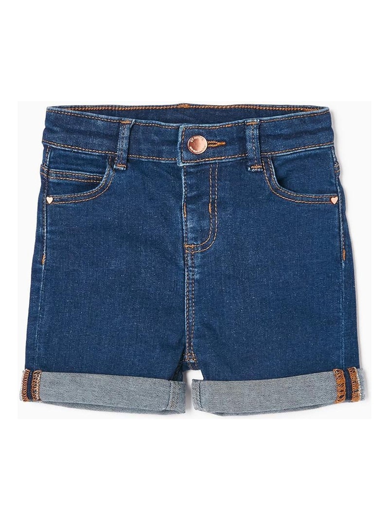 Short bleu foncé pour bébé fille ESSENTIALS LINE Bleu - Kiabi